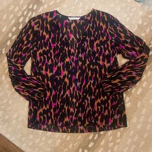 Trina Turk leopard blouse